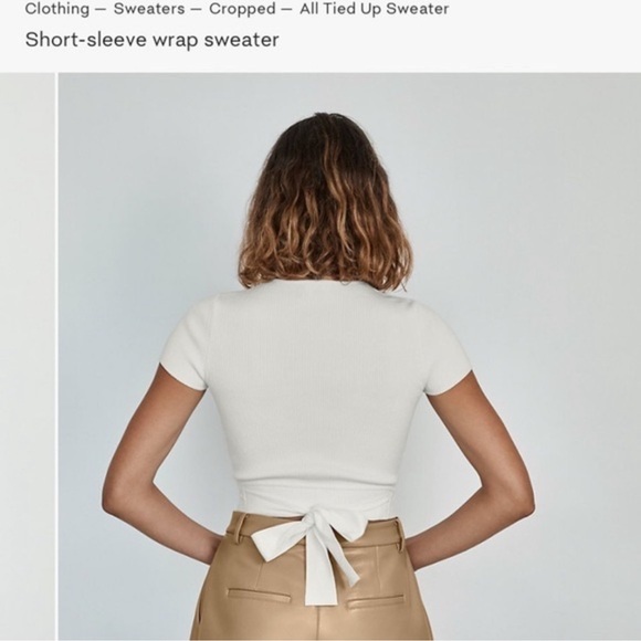 Aritzia Wilfred All Tied Up Sweater - Light Birch - Picture 4 of 7